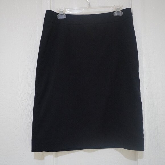 Classic Basic Stretch Black Pencil Skirt - Size 6 - Picture 1 of 9